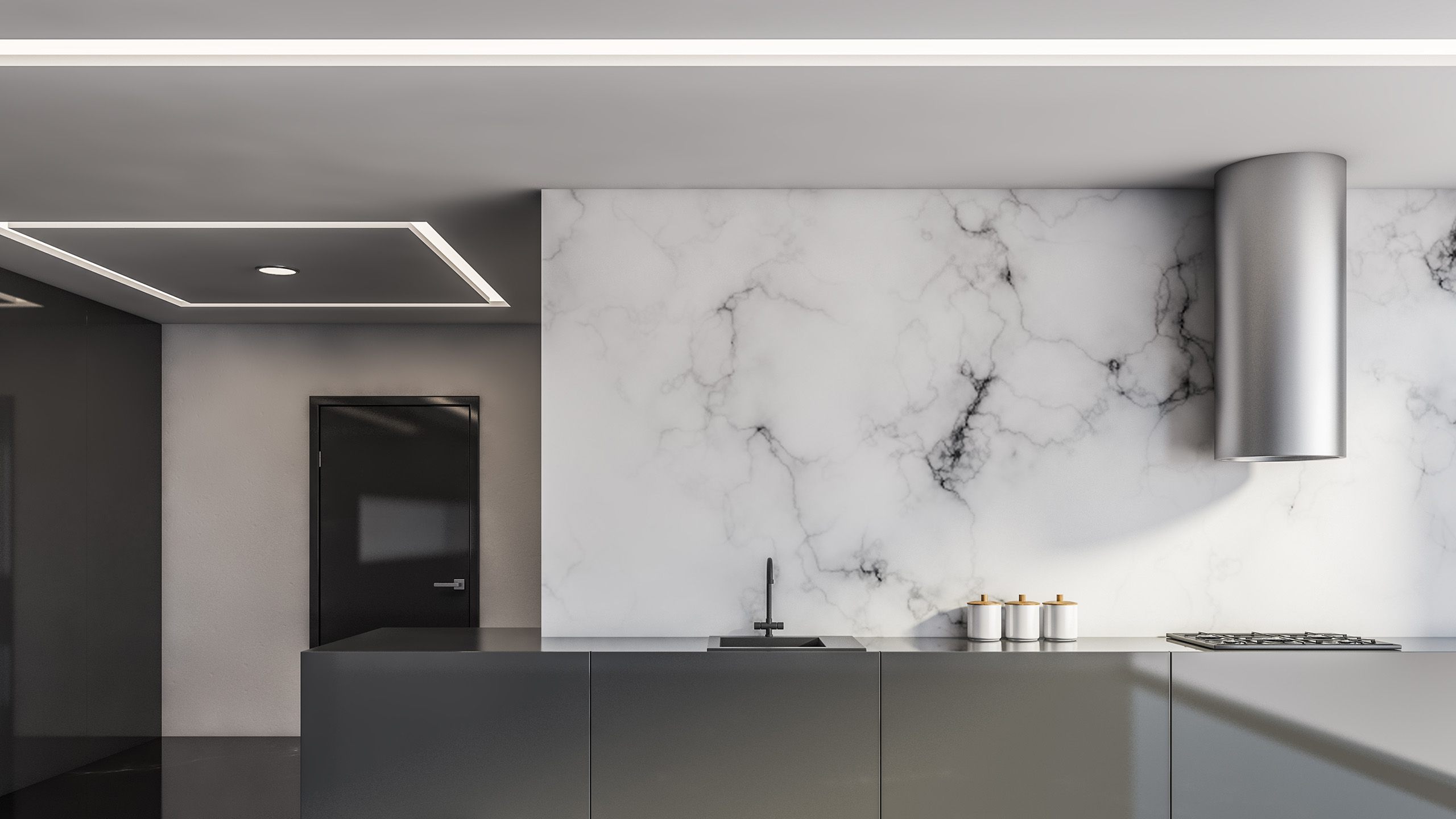 Naturstein Verlegung im Interior – Marmor Küche nach Maß